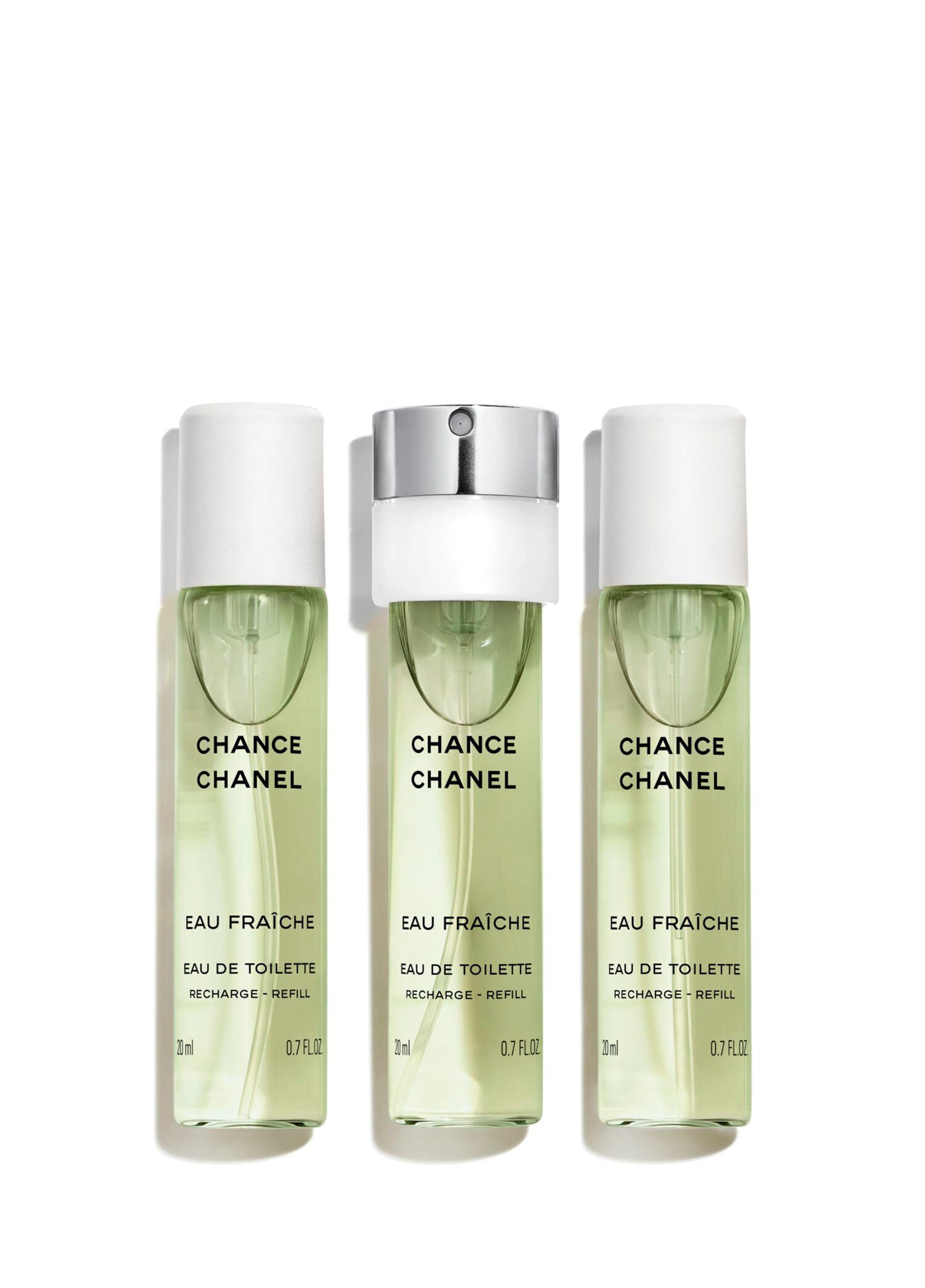 CHANEL CHANCE EAU FRAICHE eau de toilette twist & spray 3 refills 3 x 20 ml