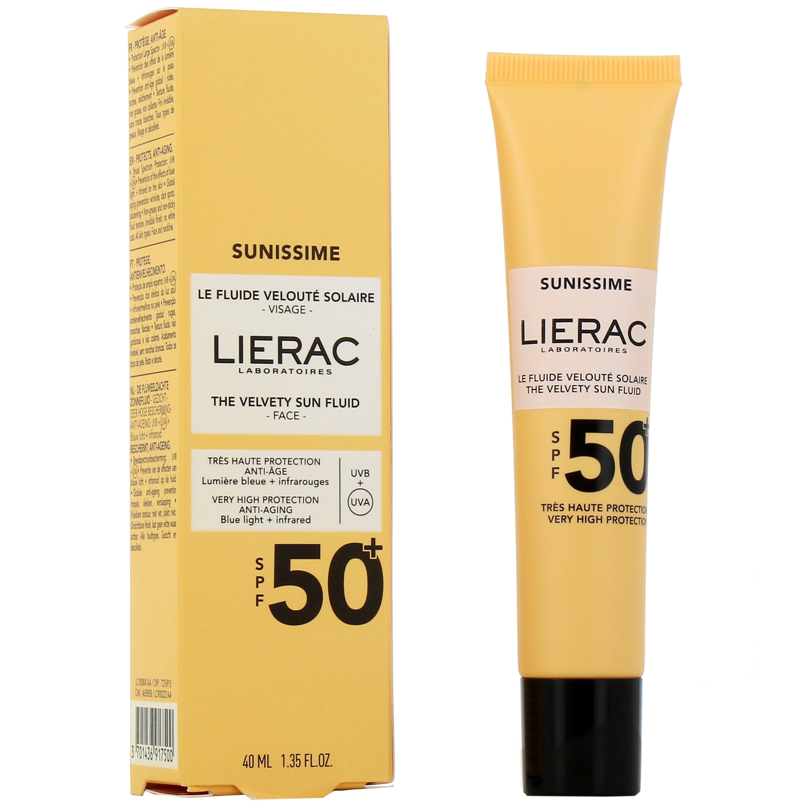 LIERAC SUNISSIME velvety solar fluid SPF30 40 ml