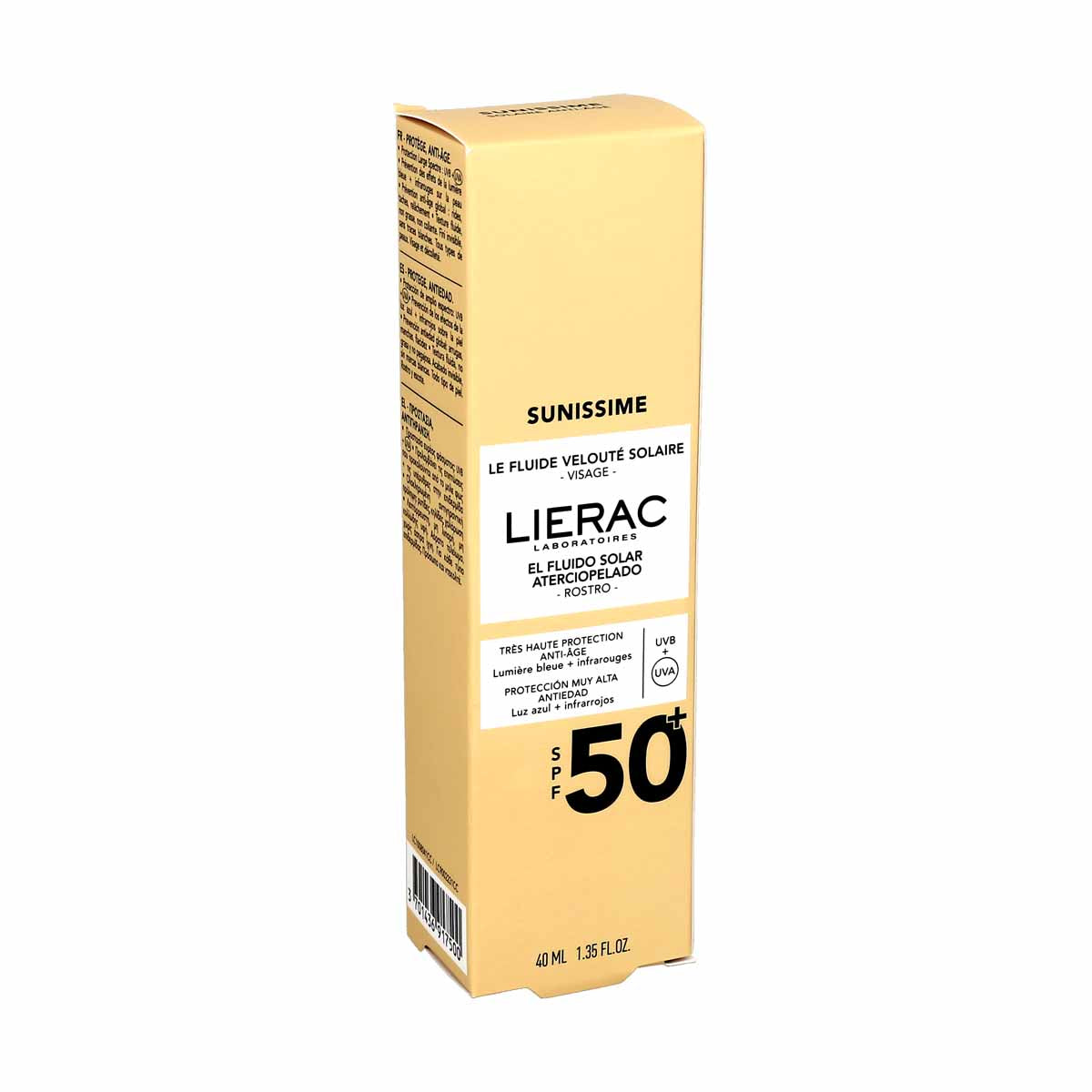 LIERAC SUNISSIME velvety solar fluid SPF50 40 ml