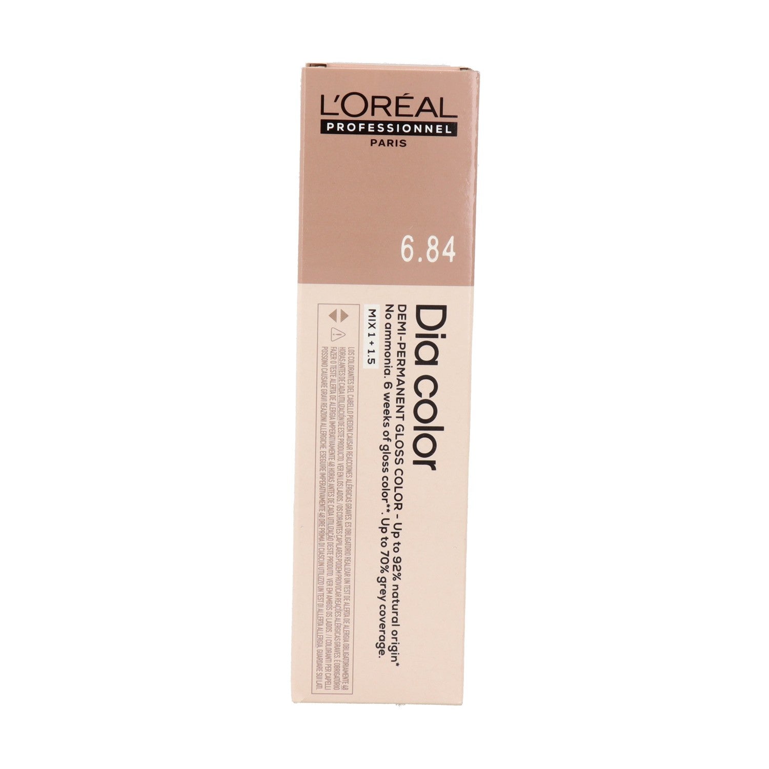 L'ORÉAL PROFESSIONNEL PARIS DIA COLOR demi-permanent coloration without ammonia #6.84 60 ml