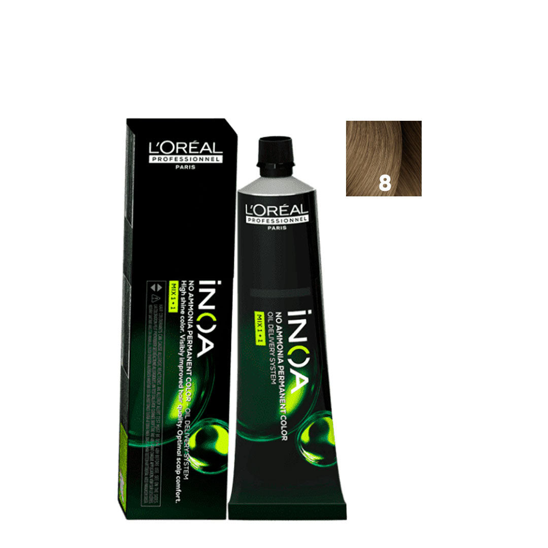 L'ORÉAL PROFESSIONNEL PARIS INOA no ammonia permanent color #8 60 gr