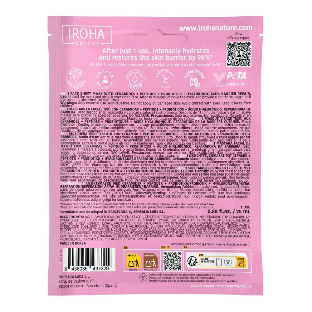 IROHA REPAIR BARRIER facial mask 1 unit