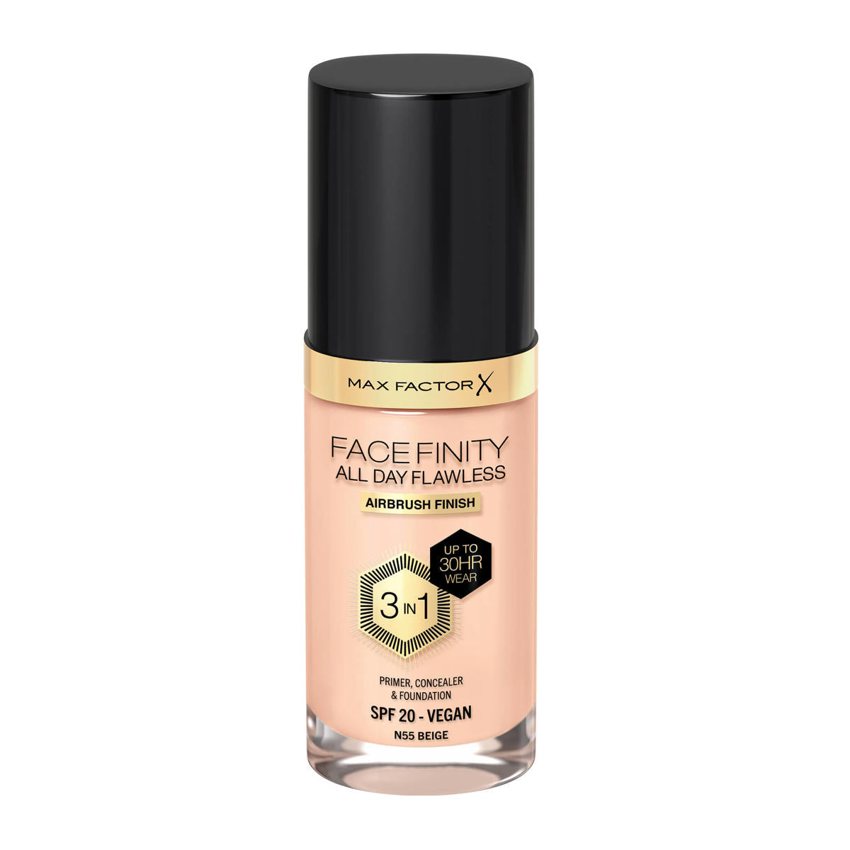 MAX FACTOR FACEFINITY 3IN1 primer, concealer &amp; foundation #55-beige 30 ml