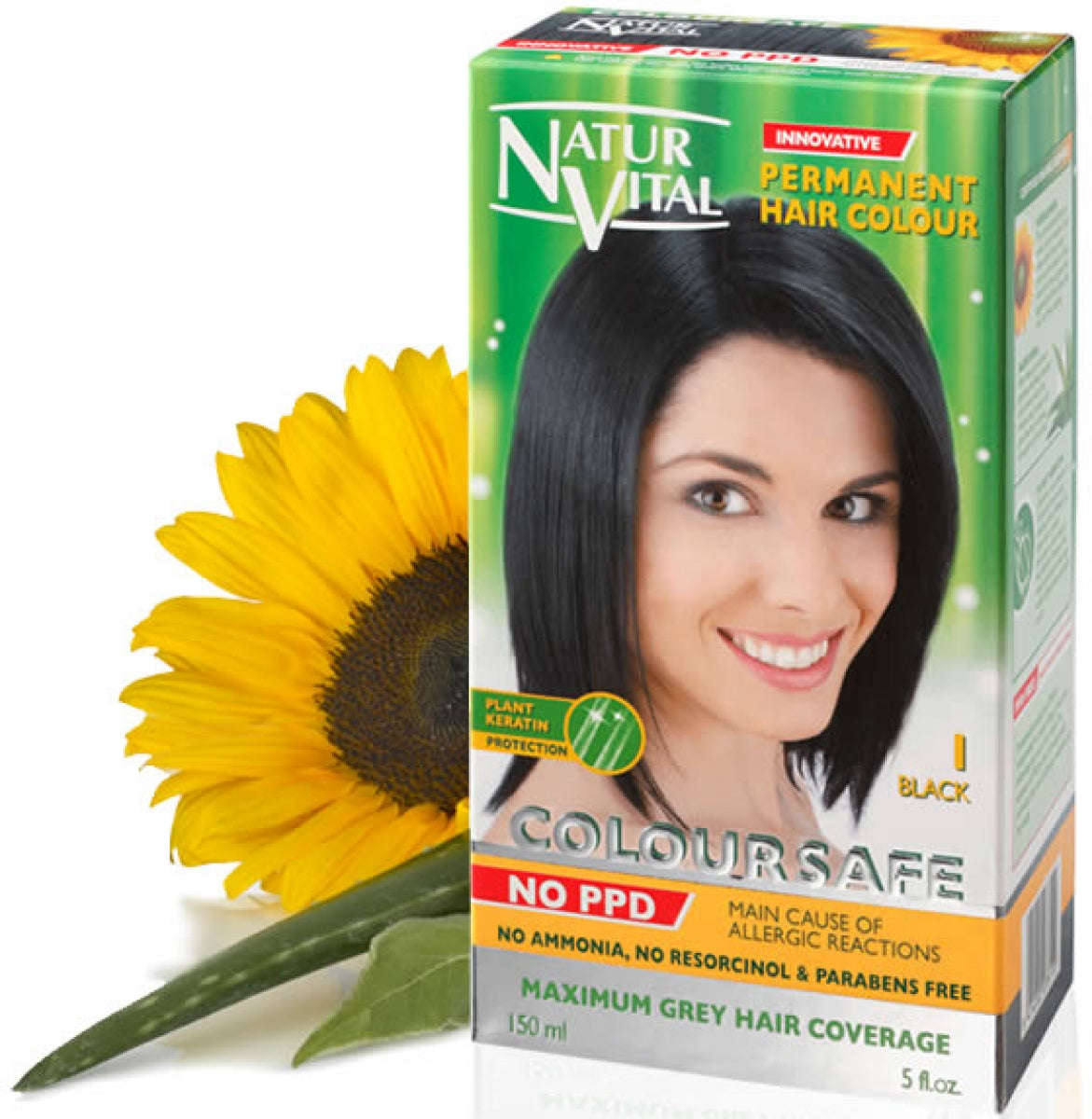 NATUR VITAL COLOURSAFE permanent dye #1-black