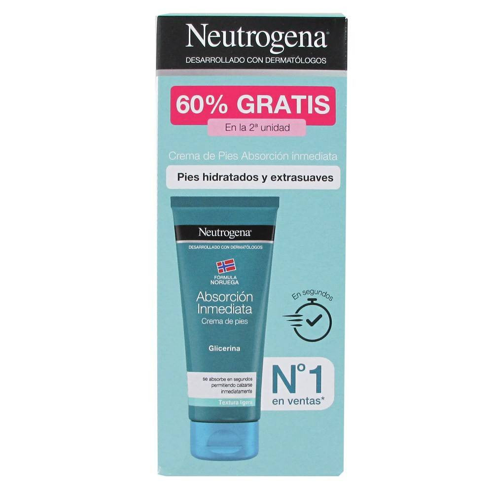 NEUTROGENA IMMEDIATE ABSORPTION FOOT CREAM batch 2 x 100 ml