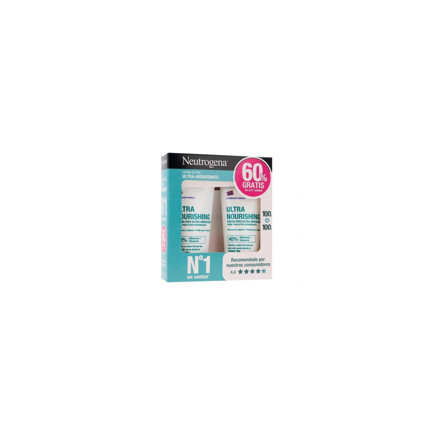 NEUTROGENA ULTRA-HYDRATING FOOT CREAM pack of 2 x 100 ml