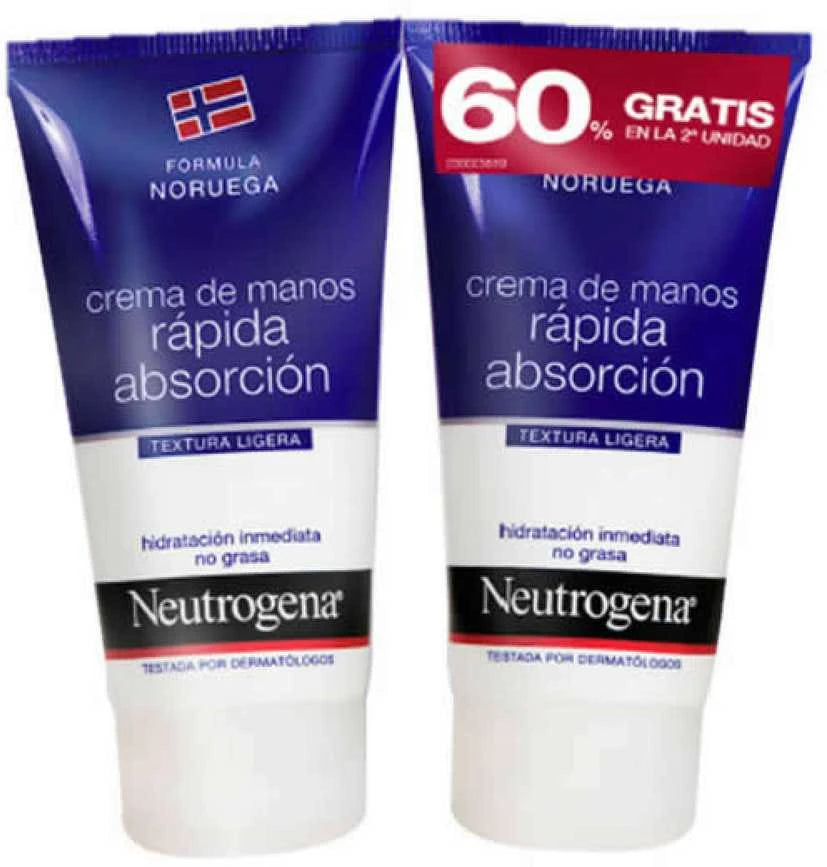 NEUTROGENA FAST ABSORPTION HAND CREAM PACK 2 x 75 ml