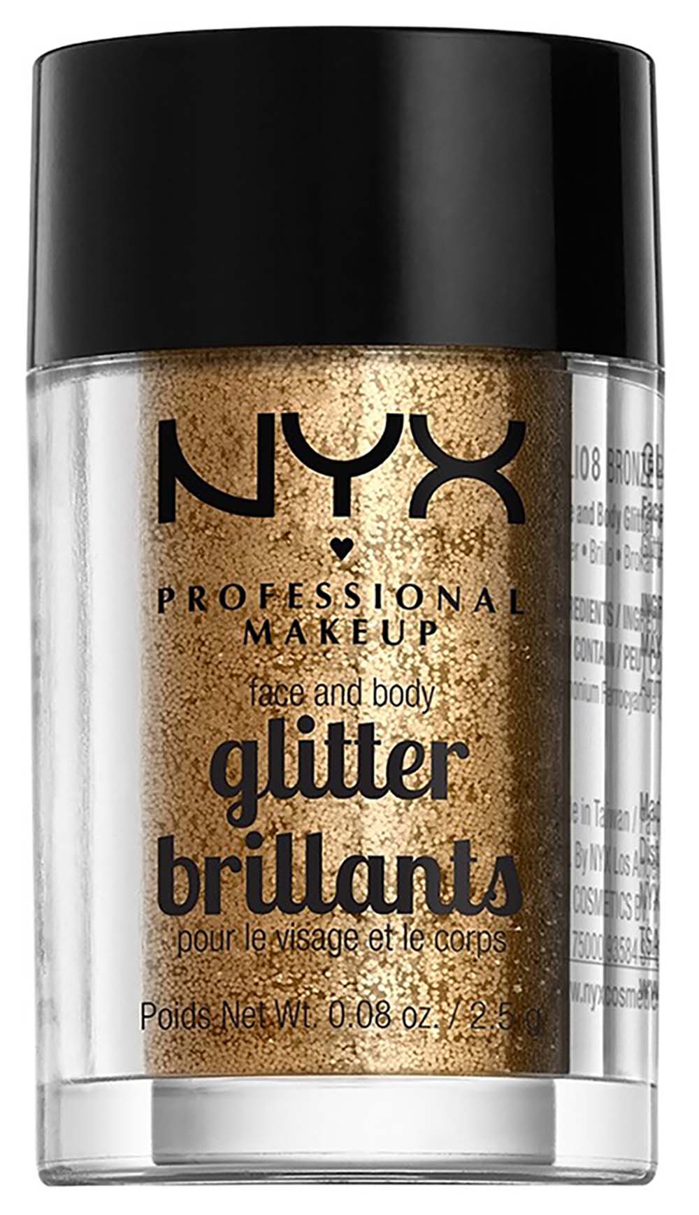 NYX PROFESSIONAL MAKE UP GLITTER BRILLANTS face and body #bronze