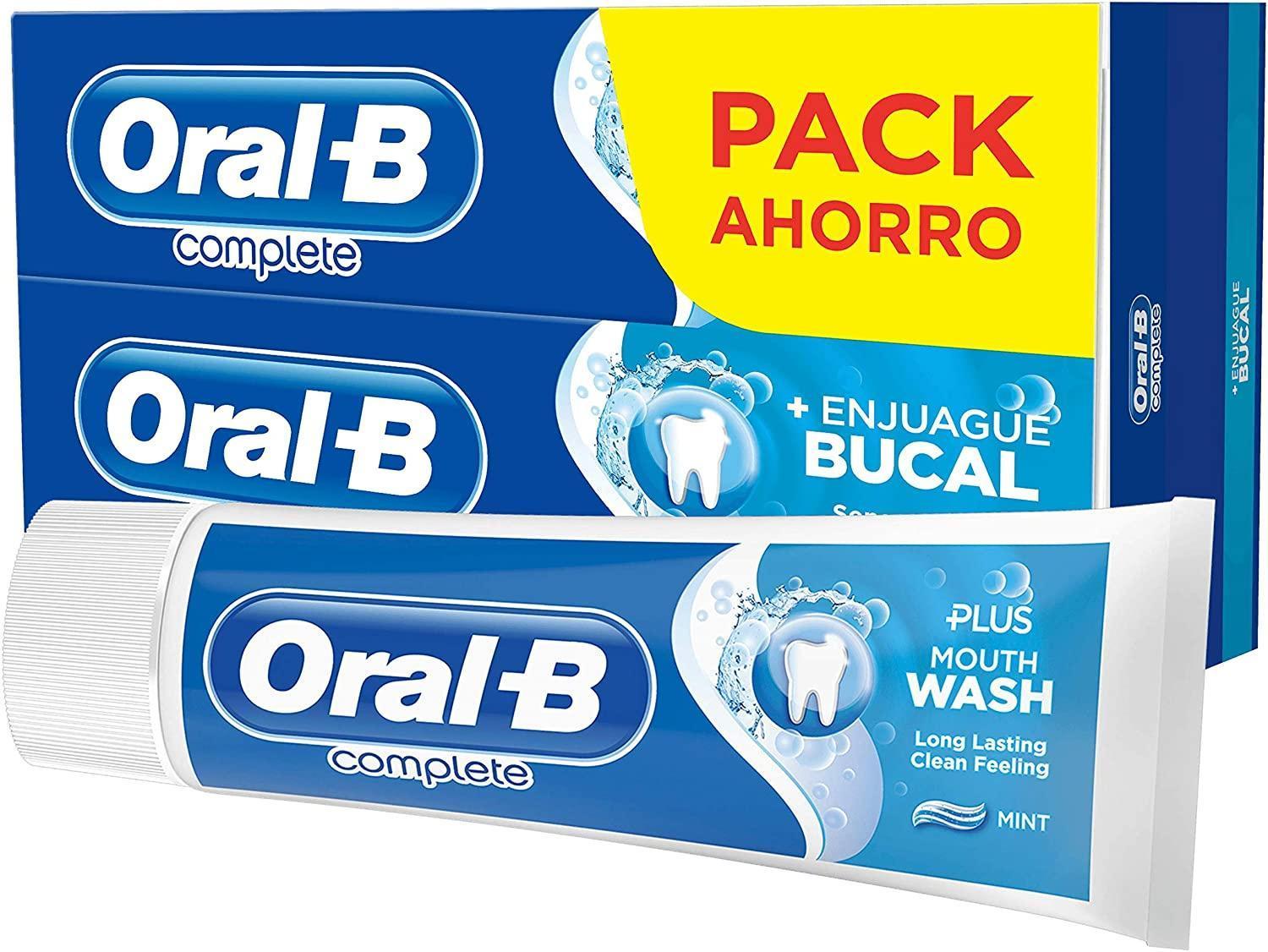 ORAL-B COMPLETE PLUS dentífrico protege & limpia pack 2 x 75 ml