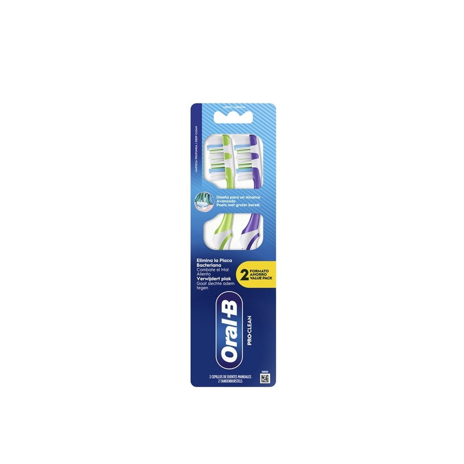 ORAL-B PROCLEAN PLAQUE REMOVER toothbrush 40 #medium 2 units
