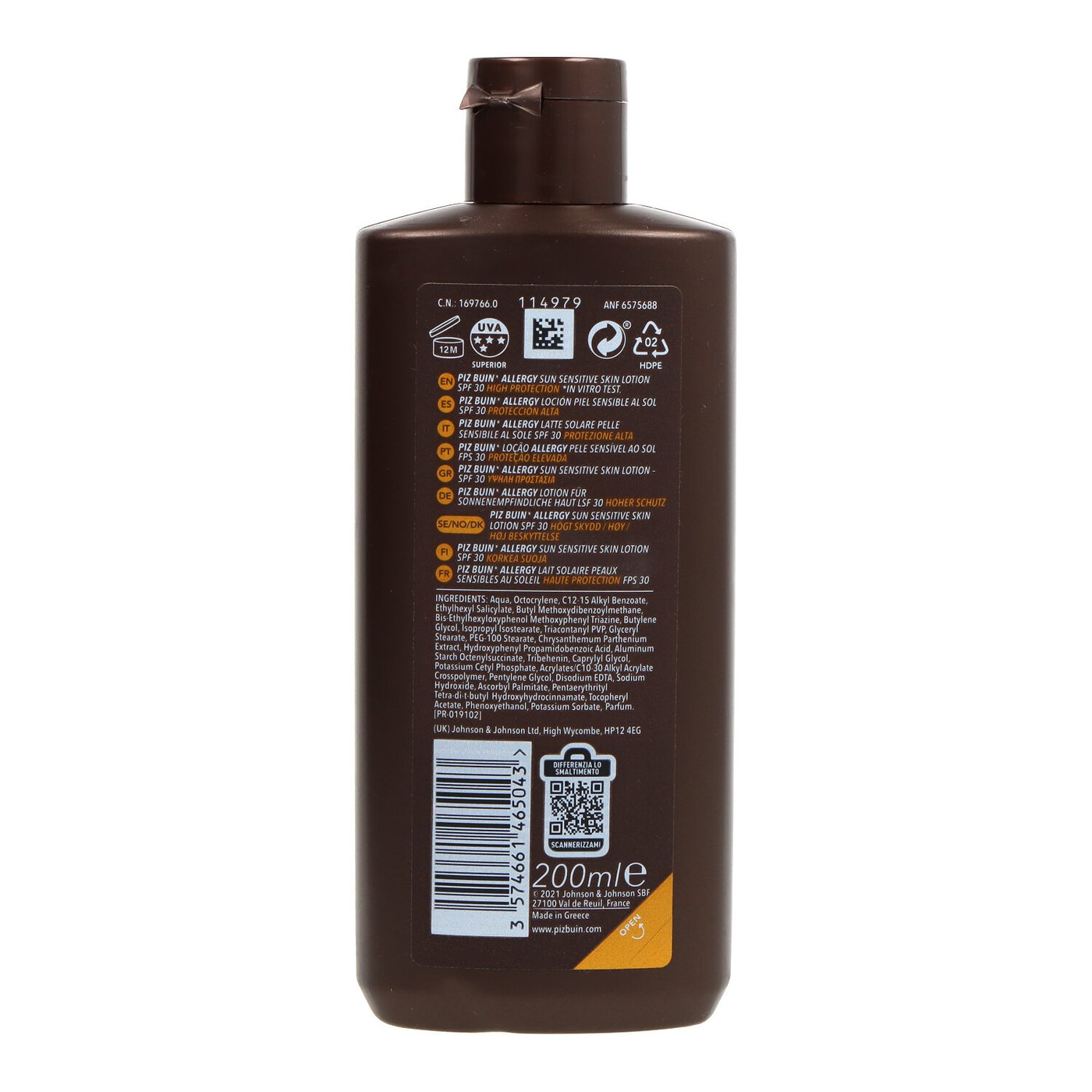 PIZ BUIN ALLERGY lotion SPF30 200 ml