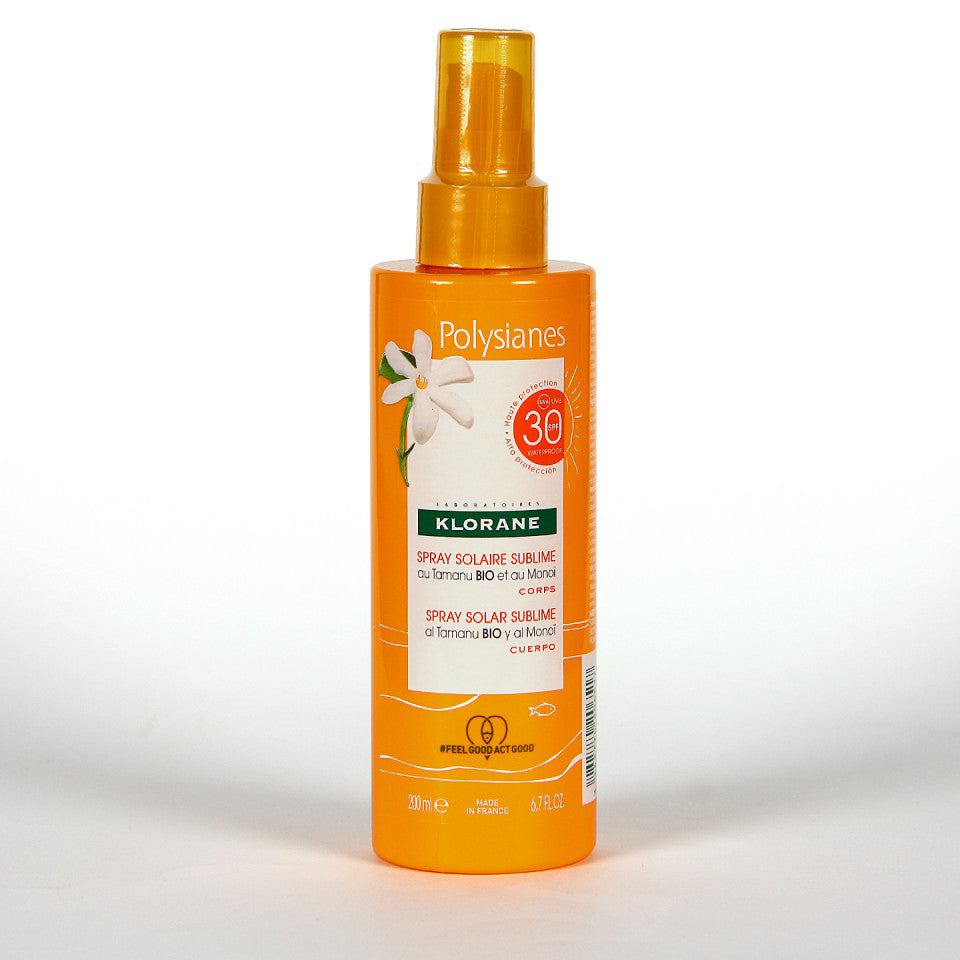 KLORANE POLYSIANES MONOÏ Y TAMANU BIO solar dry oil SPF30 200 ml