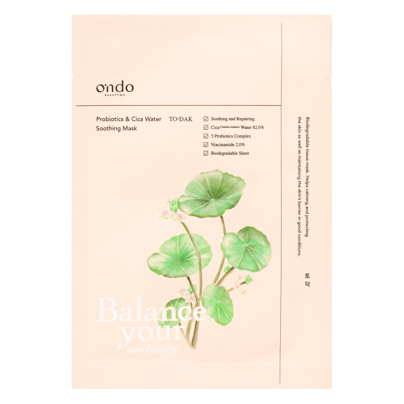 ONDO BEAUTY 36.5 PROBIOTICS & CICA WATER soothing mask 25 ml