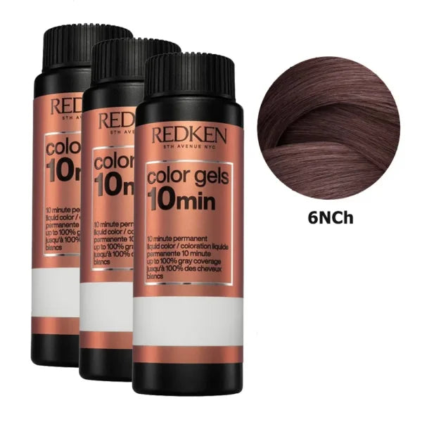 REDKEN COLOR GELS LACQUERS 10 MINUTOS #6NCh 60 ml x 3 u