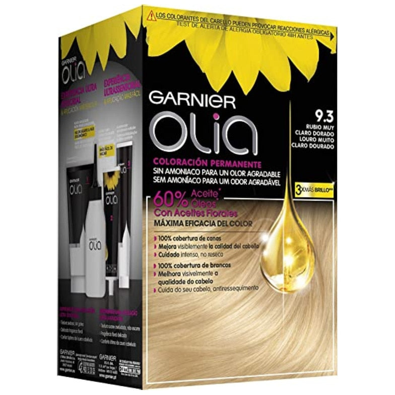 GARNIER OLIA Coloración Permanente #9,3 Rubio Muy claro Dorado 1 u