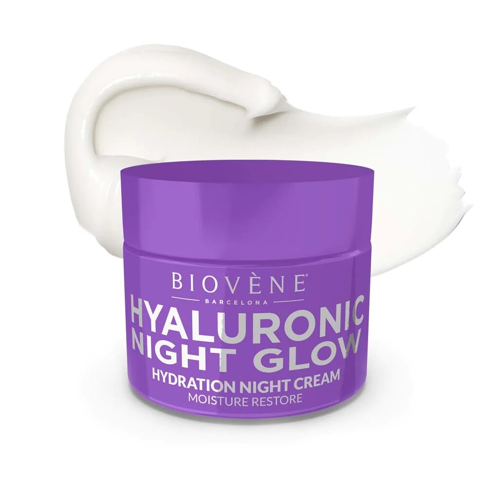 BIOVÈNE HYALURONIC NIGHT GLOW hydration night cream moisture restore 50 ml