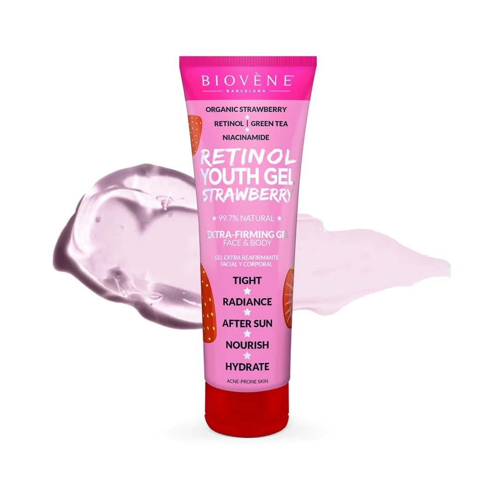BIOVÈNE RETINOL YOUTH GEL STRAWBERRY extra-firming face & body 200 ml