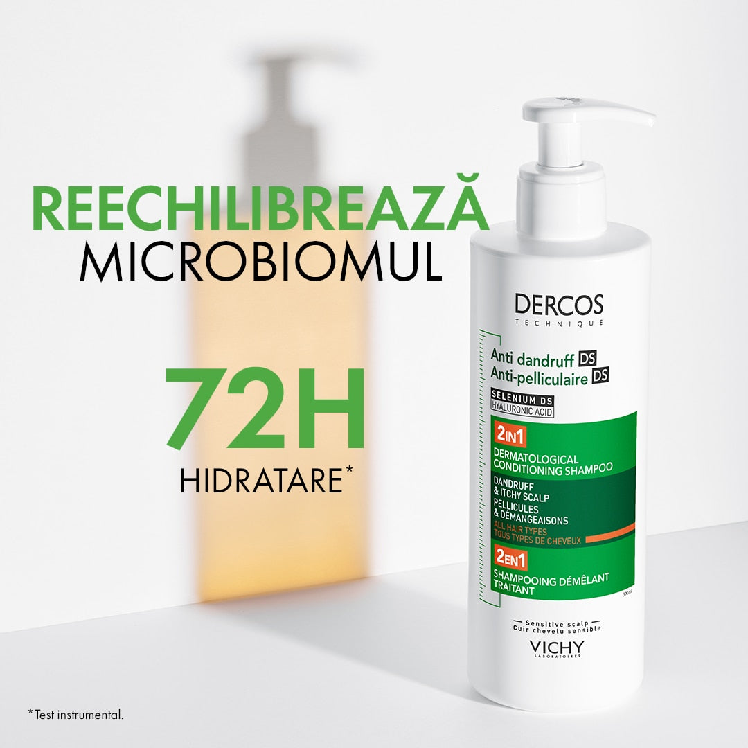 VICHY DERCOS DS 2-in-1 anti-dandruff shampoo and conditioner for all hair types 390 ml