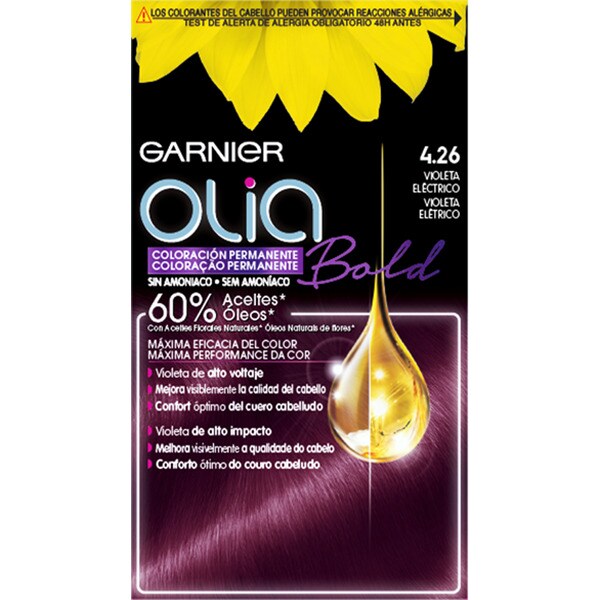 GARNIER OLIA coloración permanente sin amoniaco #4.26-violeta eléctrico 1 u