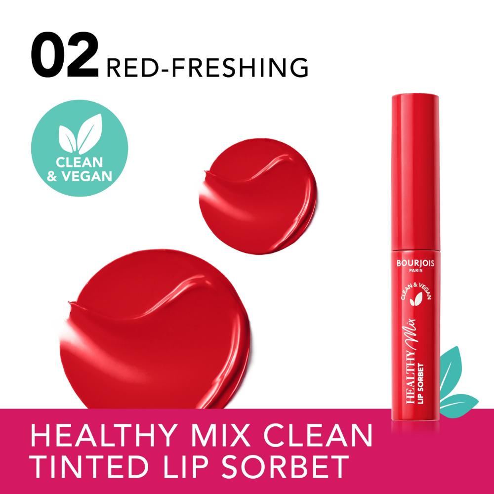 BOURJOIS HEALTHY MIX lip sorbet #02-Red Freshing 7,4 gr
