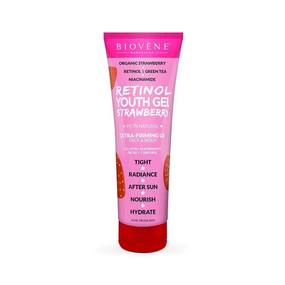 BIOVÈNE RETINOL YOUTH GEL STRAWBERRY extra-firming face & body 200 ml