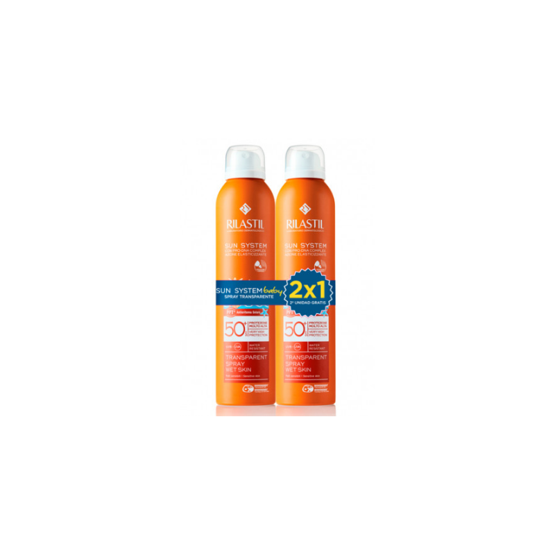 RILASTIL SUN SYSTEM SPF50+ BABY transparent spray pack 2 x 200 ml