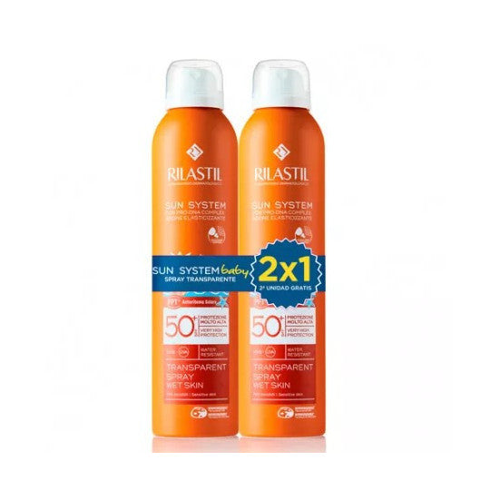 RILASTIL SUN SYSTEM 50+ BABY SPRAY TRANSPARENTE PACK 2 x 200 ml