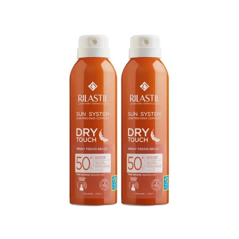 RILASTIL SUN SYSTEM SPF50+ spray transparente dry touch pack 2 x 200 ml