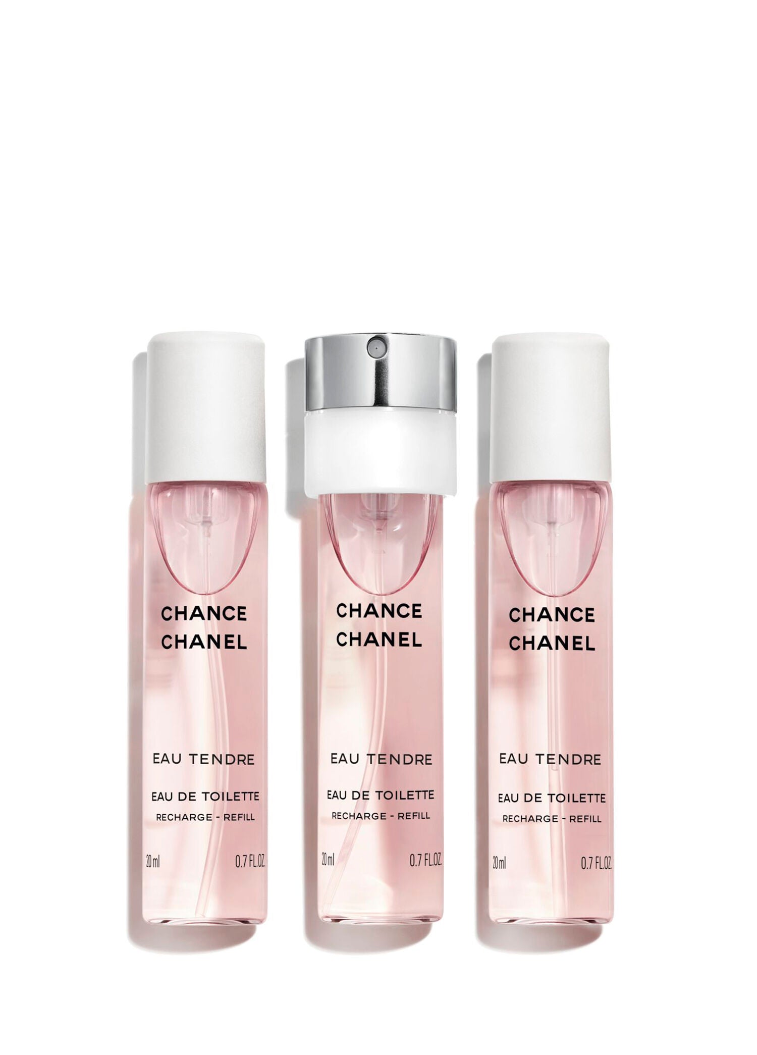 CHANEL CHANCE EAU TENDRE eau de toilette twist & spray 3 refills 3 x 20 ml