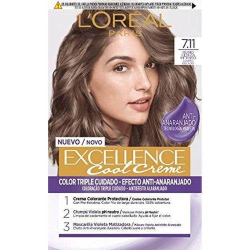 L'ORÉAL PARIS EXCELLENCE COOL dye #7.11-intense ash blonde 192 ml