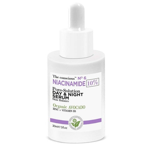 THE CONSCIOUS™ NIACINAMIDE pore-solution day & night serum organic avocado 30 ml