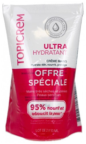 TOPICREM UH Ultra Moisturizing Hand Cream 2 x 50ml Pack