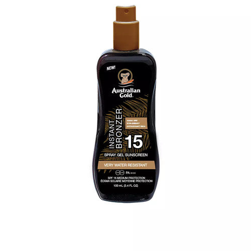 AUSTRALIAN GOLD SUNSCREEN SPF15 spray gel with instant bronzer 100 ml
