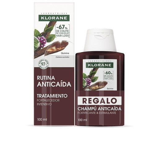 KLORANE A LA QUININA Y EDELWEISS BIO SÉRUM ESTUCHE 2 pz