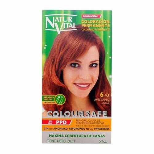 NATUR VITAL COLOURSAFE permanent dye #6.43-hazelnut