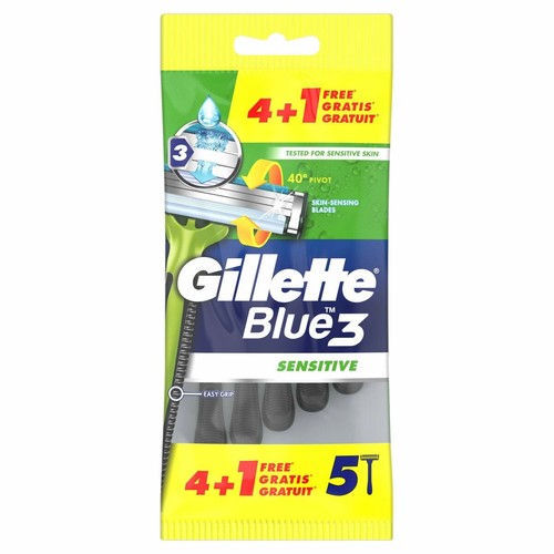 GILLETTE BLUE 3 SENSITIVE disposable razor blades 5 units