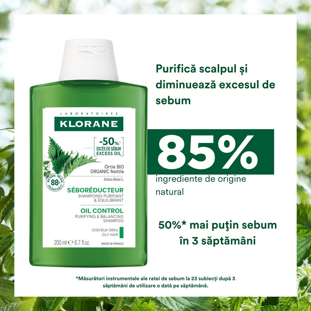 KLORANE A LA ORTIGA BIO champú seborregulador cabello graso 200 ml