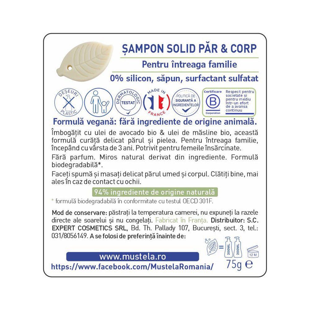 MUSTELA BIO solid shampoo 75 gr