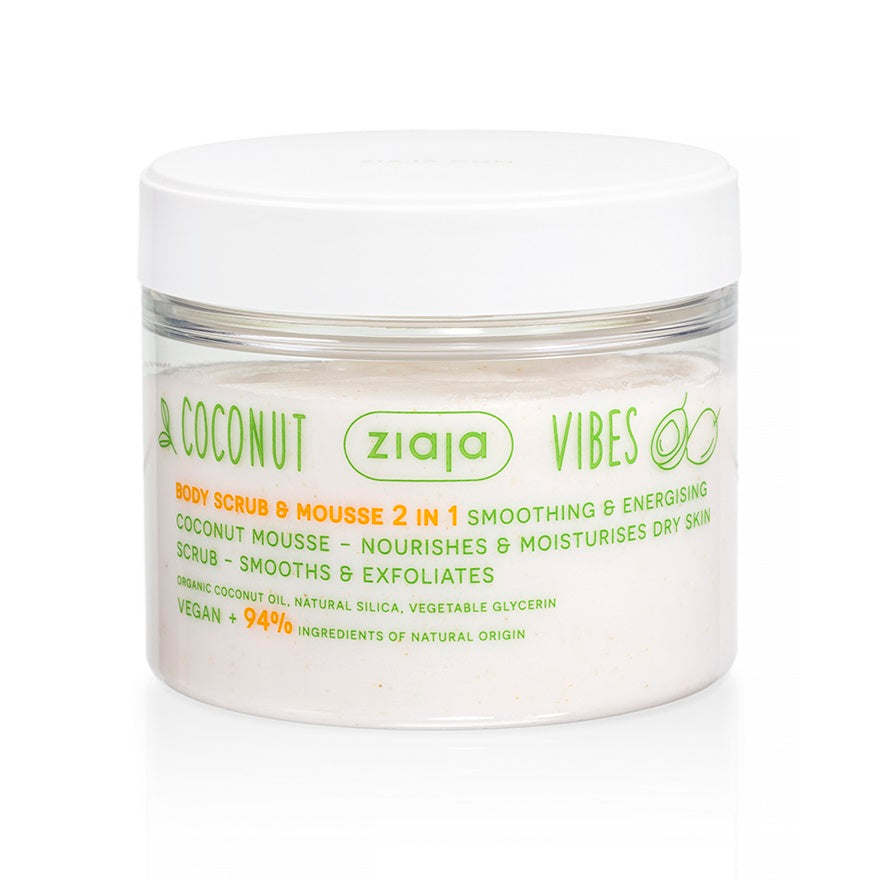 ZIAJA COCONUT &amp; ORANGE VIBES body scrub and mousse 2 in 1 270 ml