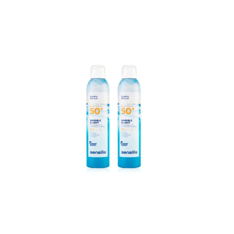SENSILIS INVISIBLE &amp; LIGHT body spray SPF50+ pack 2 x 200 ml