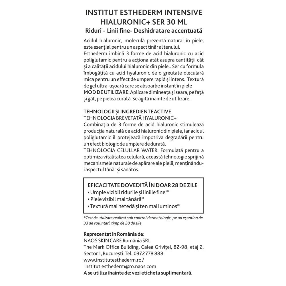 INSTITUT ESTHEDERM INTENSIVE HYALURONIC+ serum 30 ml