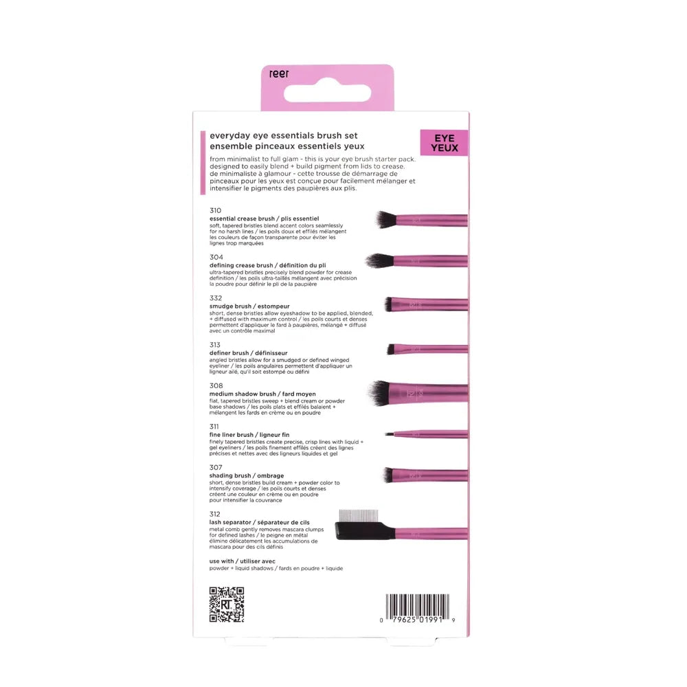 REAL TECHNIQUES EVERYDAY EYE ESSENTIALS set 8 pz