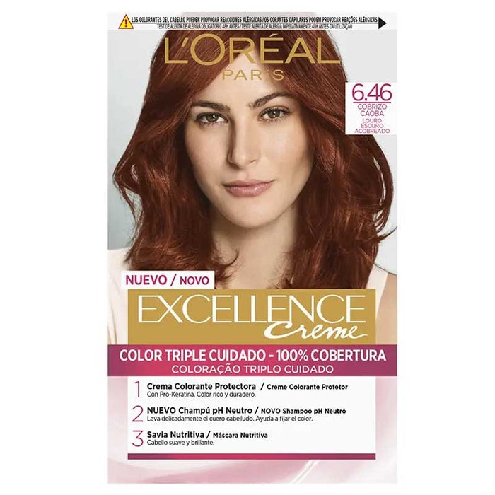 L'ORÉAL PARIS EXCELLENCE Creme dye #6.46-dark coppery mahogany blonde 192 ml