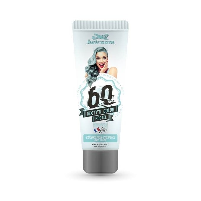 HAIRGUM SIXTY'S COLOR hair color #icy blue 60 ml