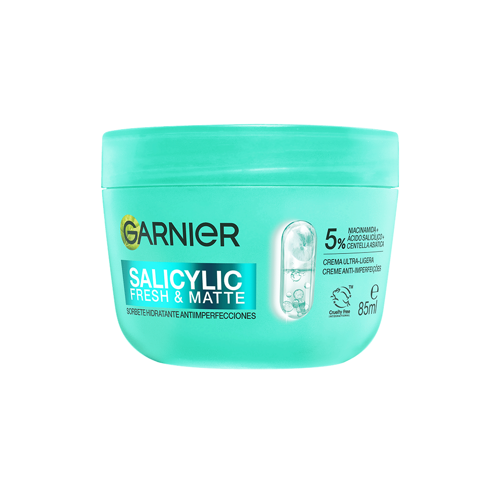 GARNIER SALICYLIC FRESH &amp; MATTE moisturizing anti-blemish sorbet 85 ml