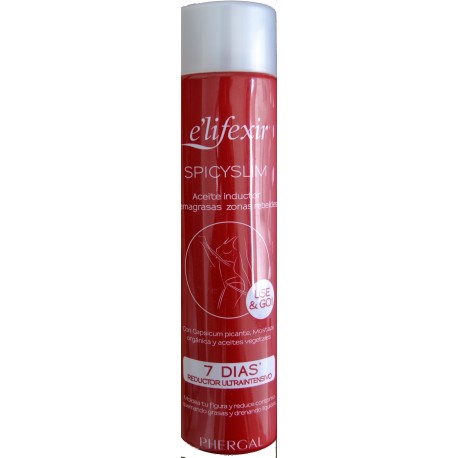 E'LIFEXIR SPICYSLIM aceite quemagrasas zonas rebeldes 100 ml