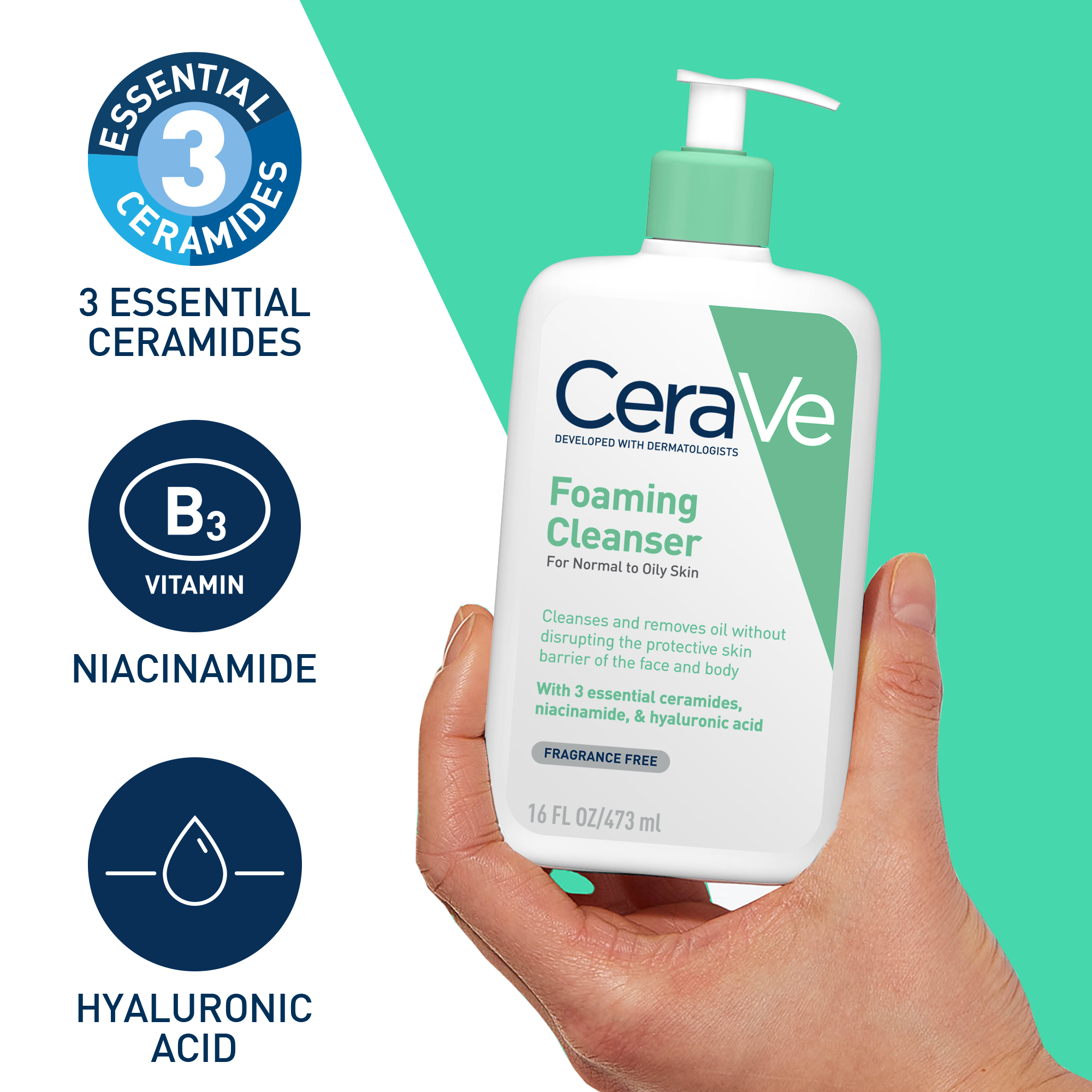 CERAVE Foaming cleansing gel 1000 ml
