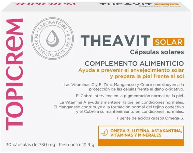 TOPICREM AH THEAVIT solar 30 capsules
