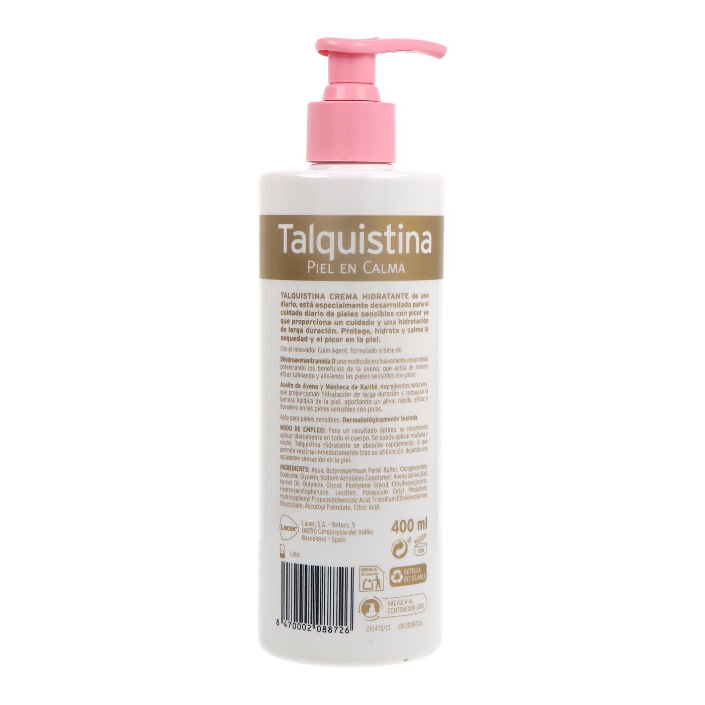 TALQUISTINA crema hidratante 400 ml