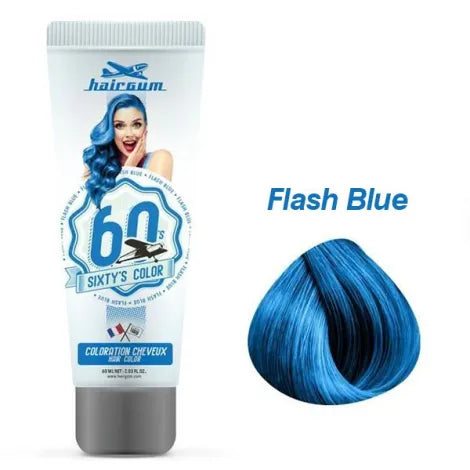 HAIRGUM SIXTY'S COLOR hair color #flash blue
